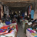 ladies selling textiles